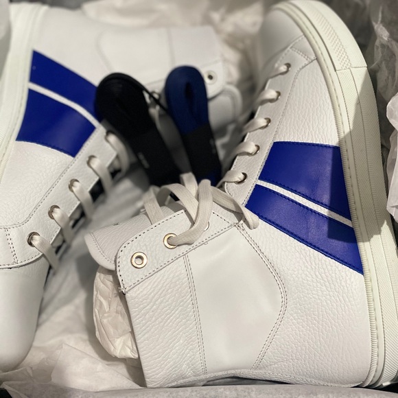 AMIRI SUNSETHIGH TOP SNEAKERS IN WHITESize 46